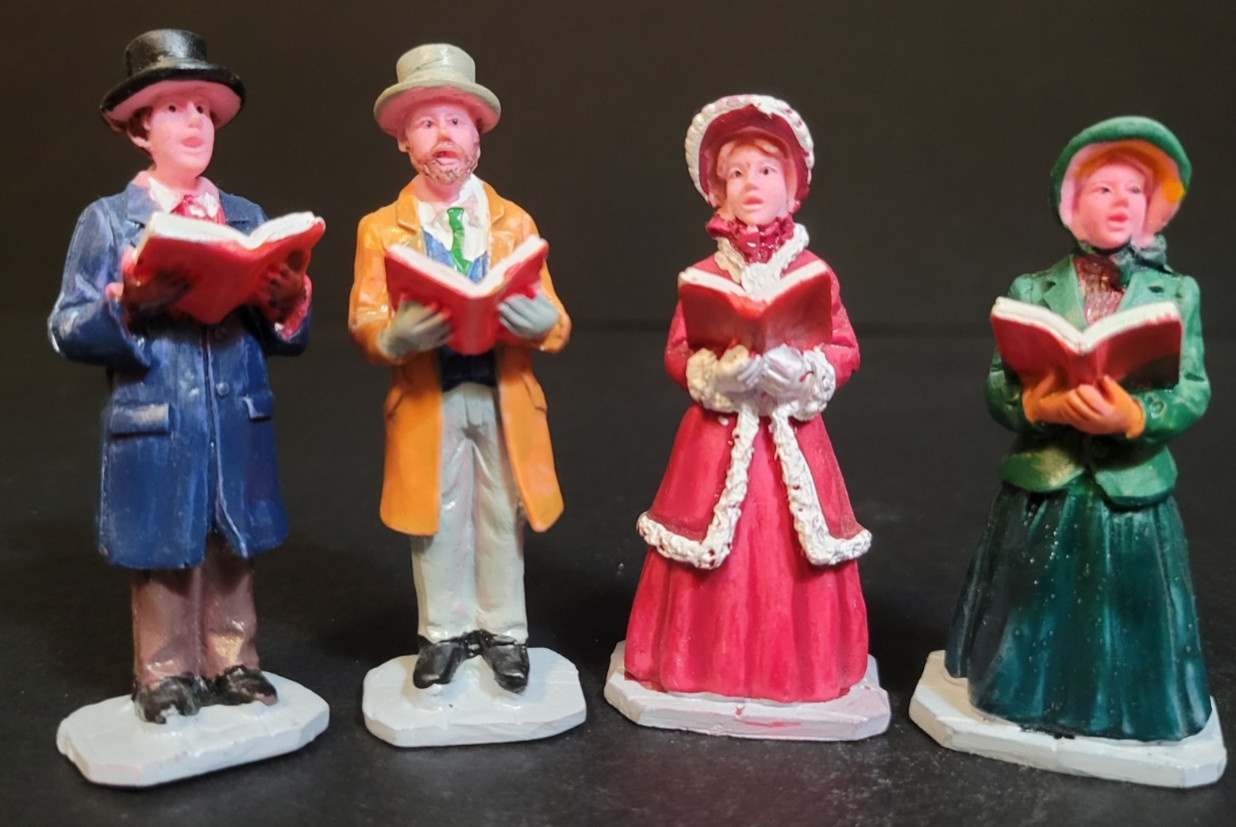Lemax Christmas Village Town Harmony 72403 Caroling Singing Carols Songs Quartet