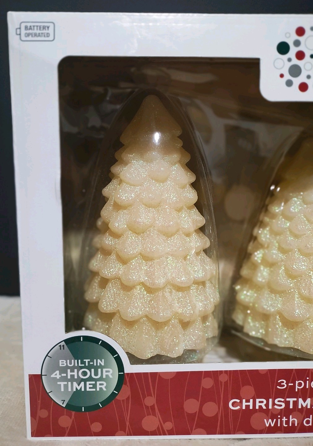 ORDER Home Collection 3-Piece LED Christmas Tree Set w/Daily Timer NEW