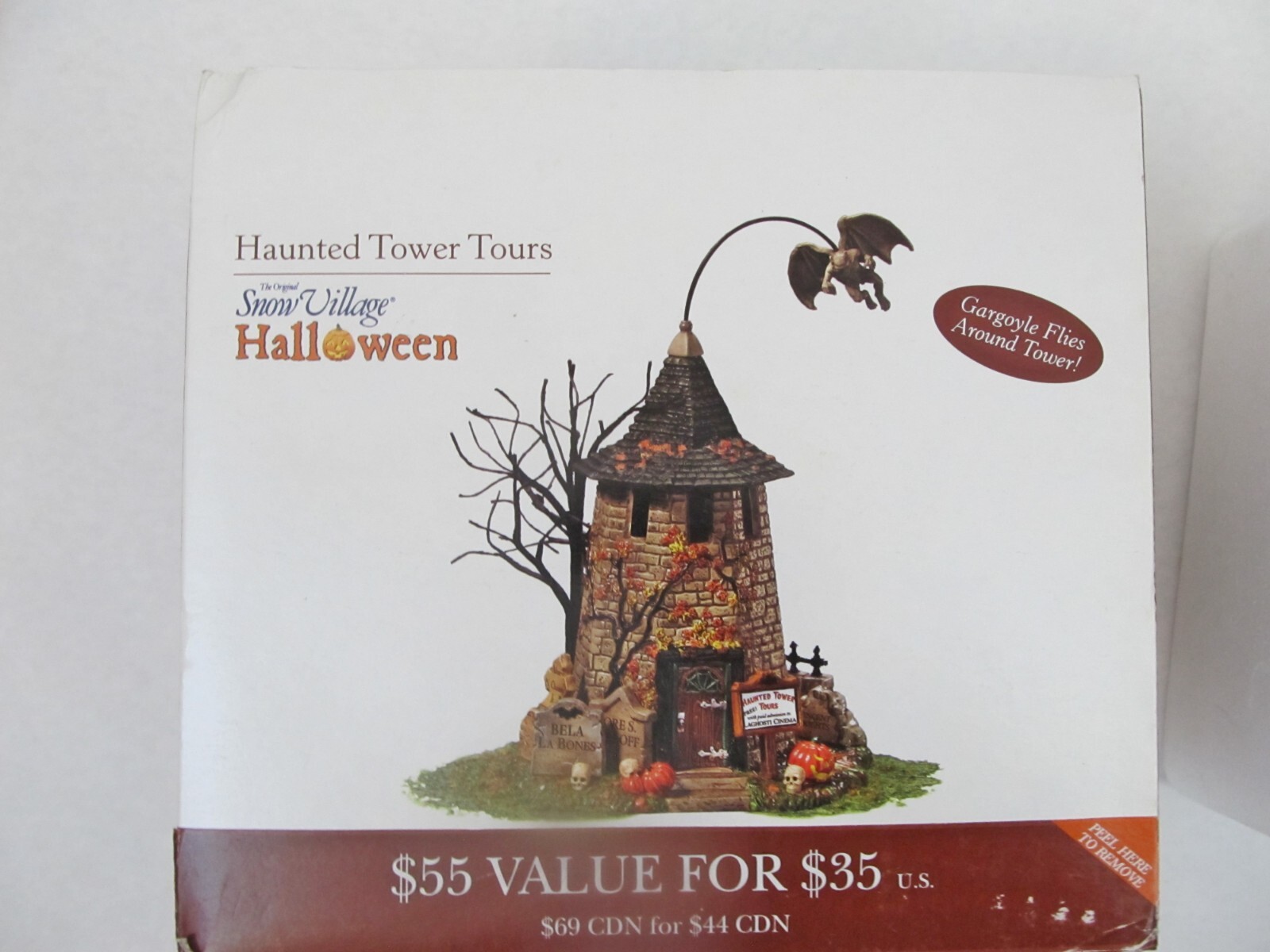Department 56 Haunted Tower Tours w/ Rotating Gargoyle, unused – FAST SHIPPING