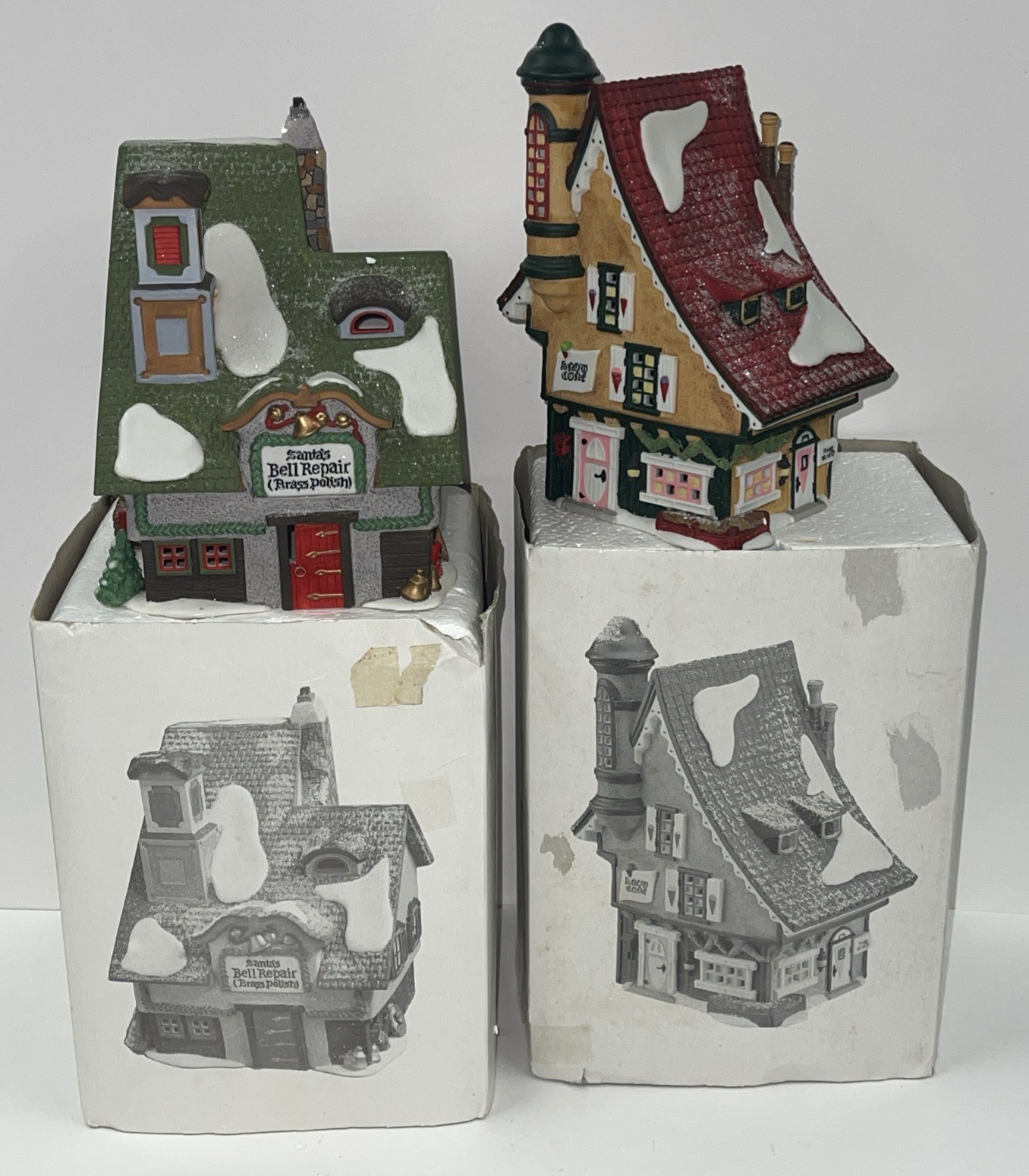 Dept 56 Heritage Village North Pole Series Elfin Snow cone & Santa’s Bell Repair