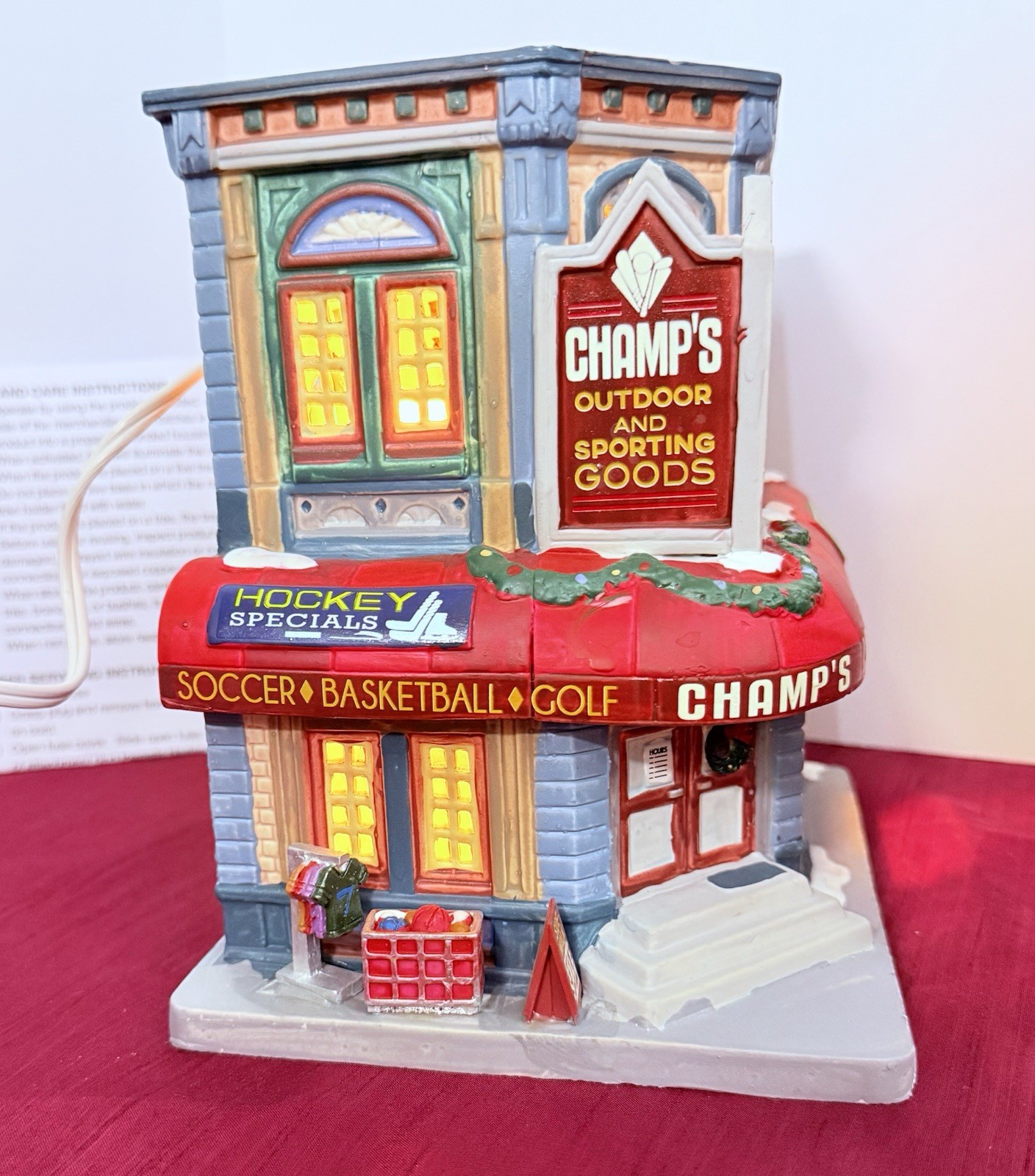 Lemax Village Collection Champ’s Outdoor & Sporting Goods Store Shop