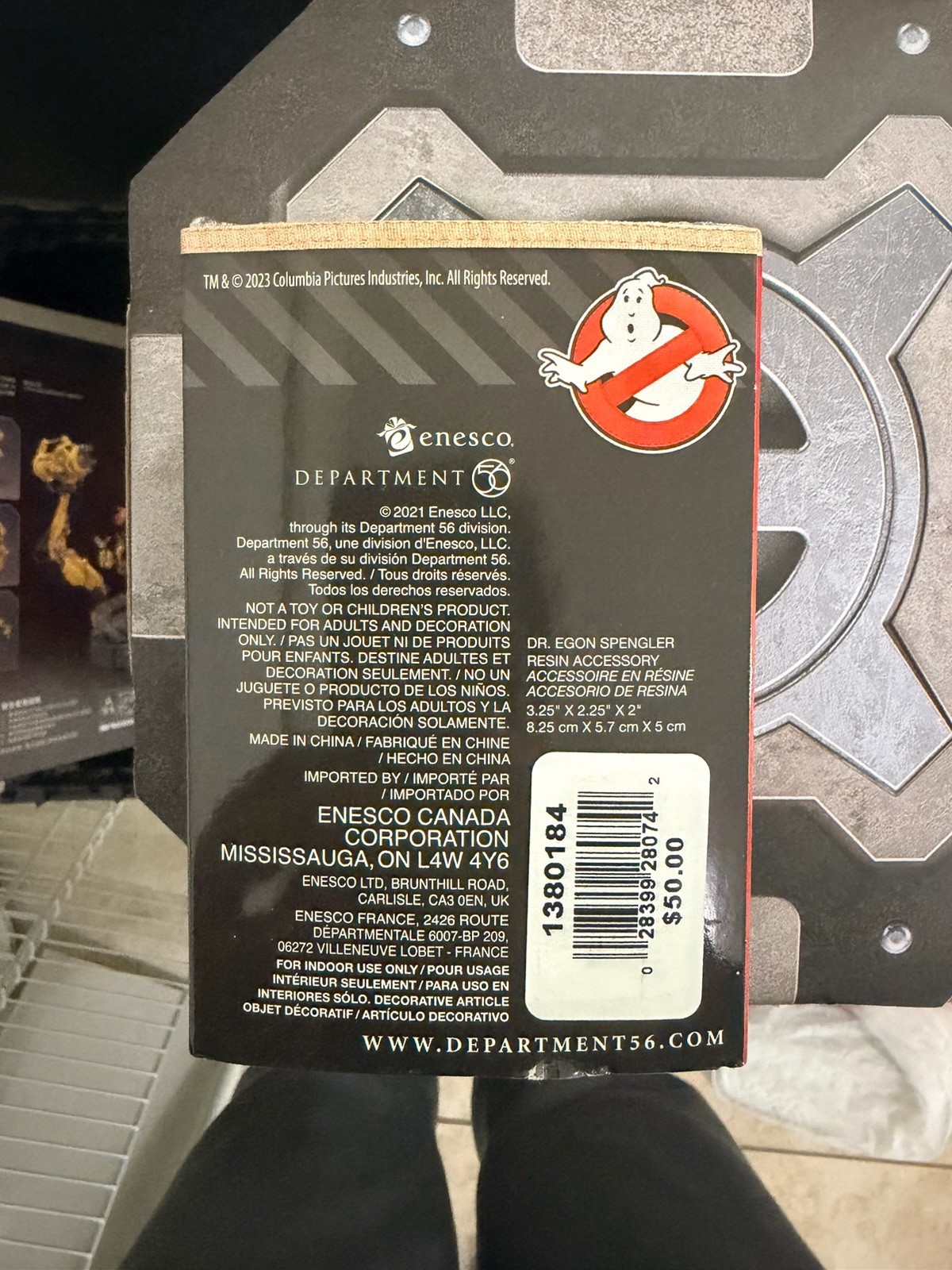 Department 56 Ghostbusters Dr. Egon Spengler Unarticulated Figure Sealed