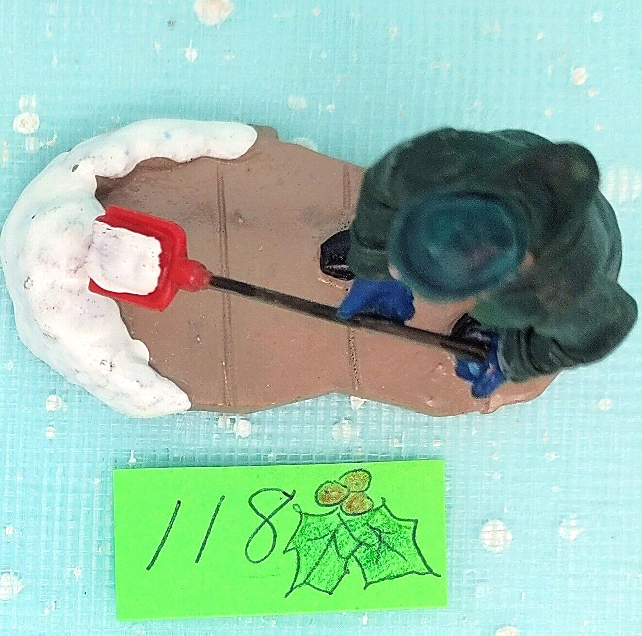 Lemax Clearing a Path woman Shoveling Snow 52049 Christmas Village Figure INV118