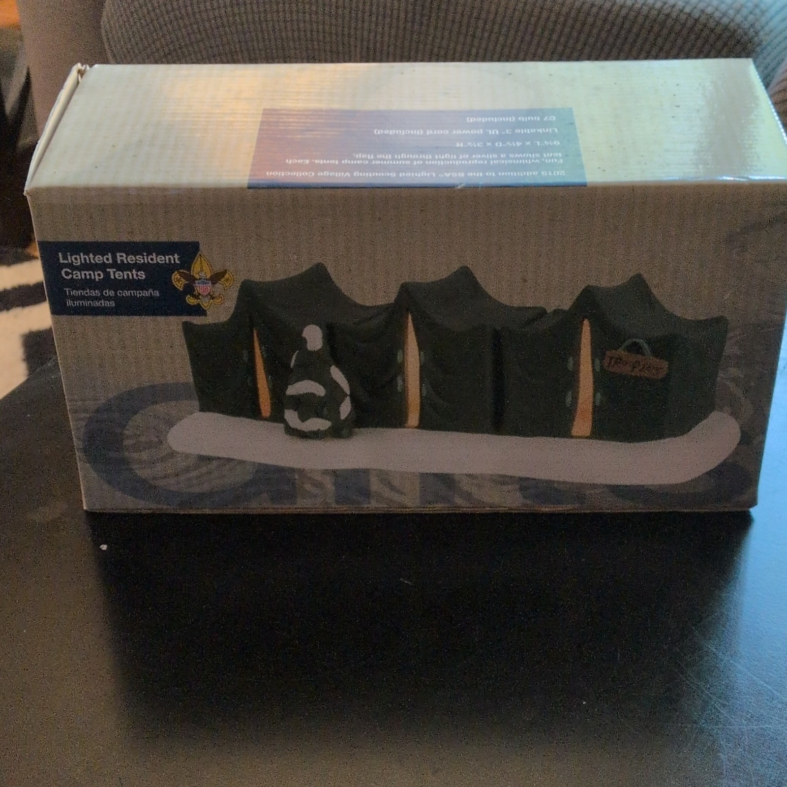 BSA Lighted Resident Camp Tents Christmas Village, Scouting Collection 2015