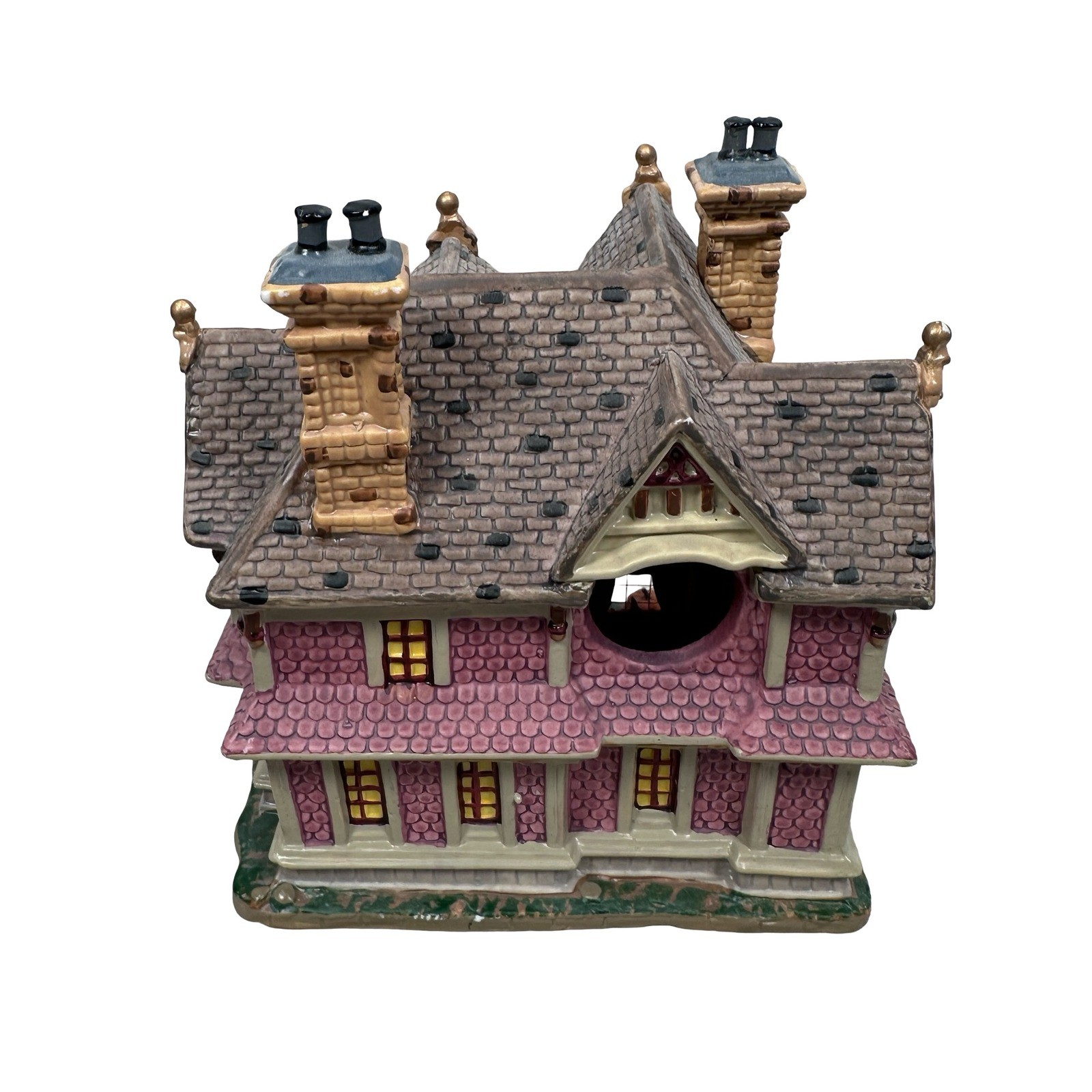 Lemax Spooky Town Trick or Treaters Haven Porcelain Lighted House 2004 45006