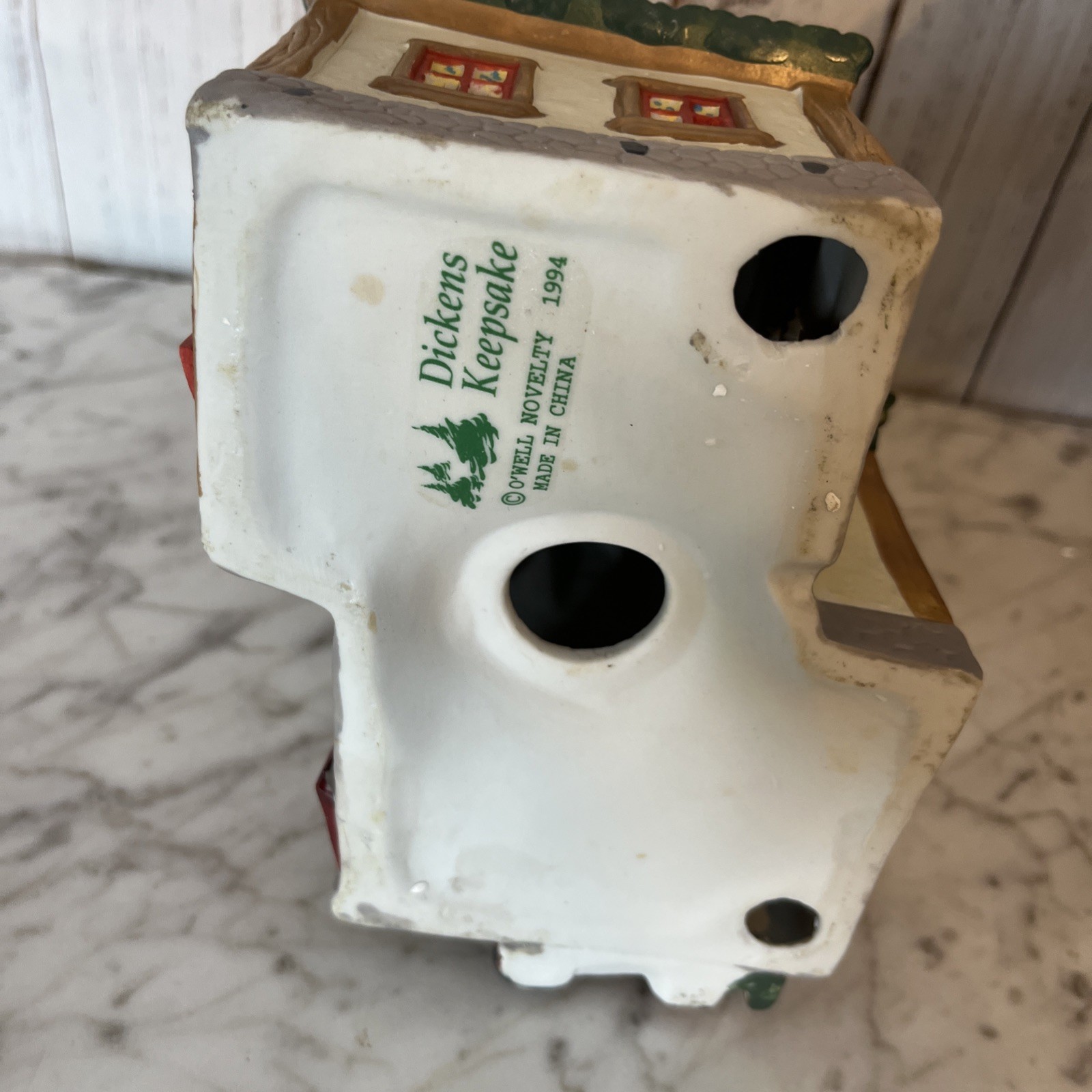 Dickens Keepsake Porcelain Lighted House Christmas Village Vintage Ace Hardware