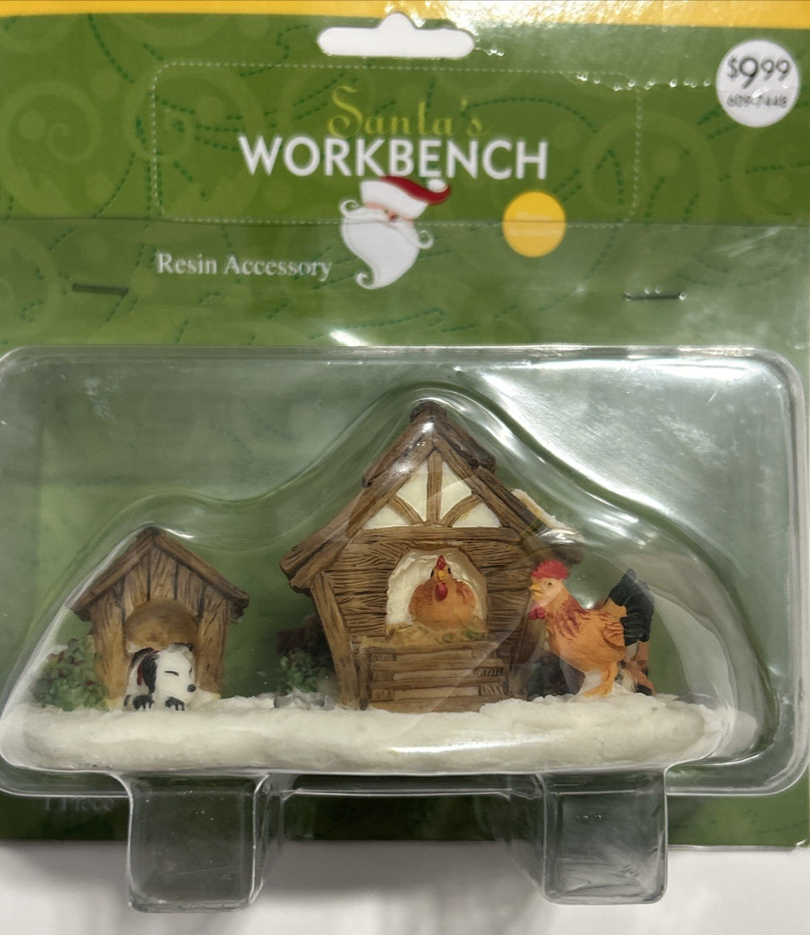 Vintage Santa’s Workbench Collection Accessories Dog Chicken House Fox Scene NEW