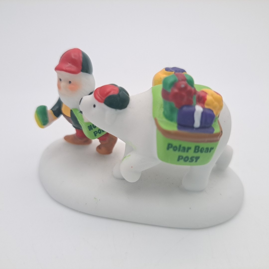 Dept 56 Polar Bear Post # 6003118 North Pole Series Merry Lane Mailman Christmas