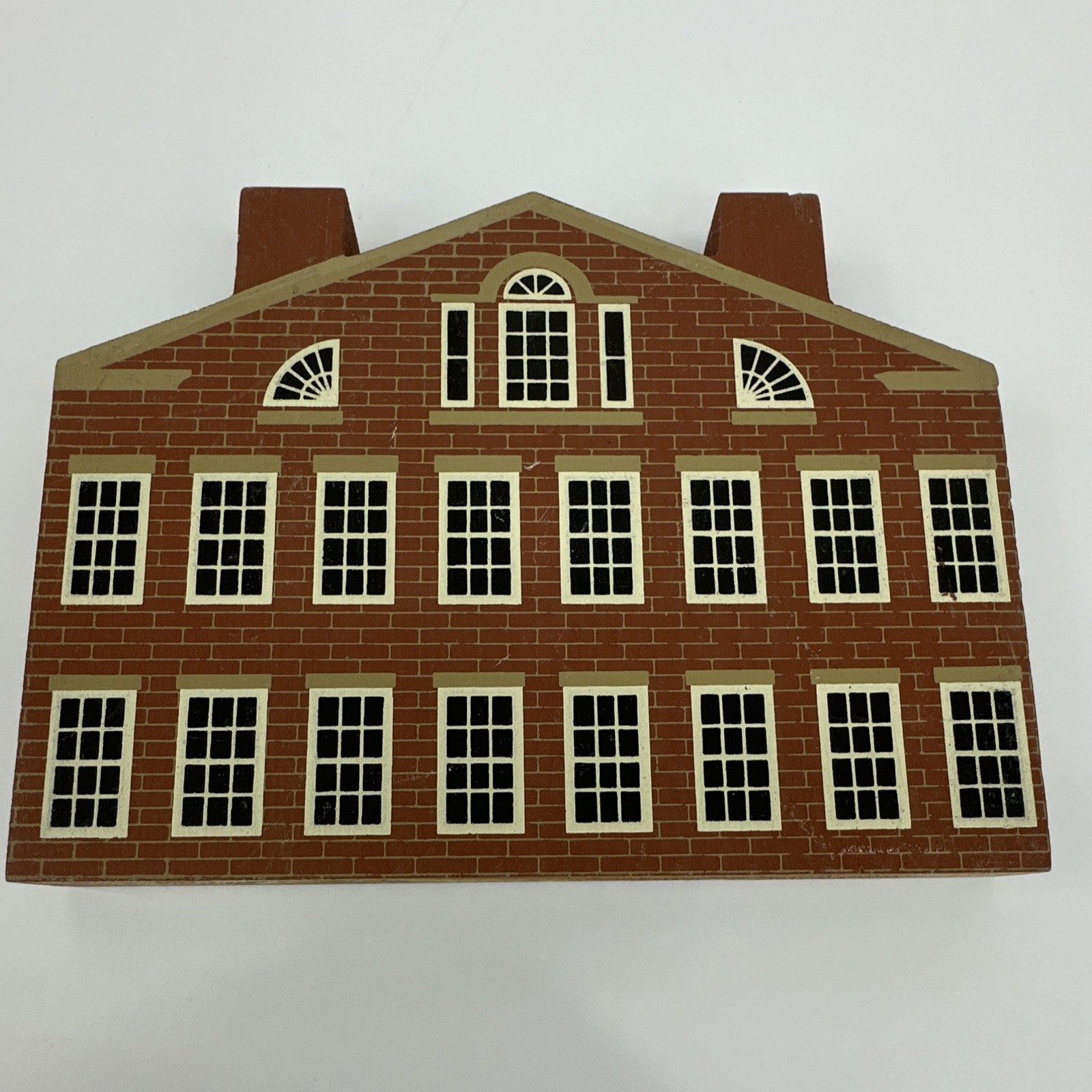 The Cat’s Meow Roscoe Village Painted Wood Buildings Set of 3 Signed 1986