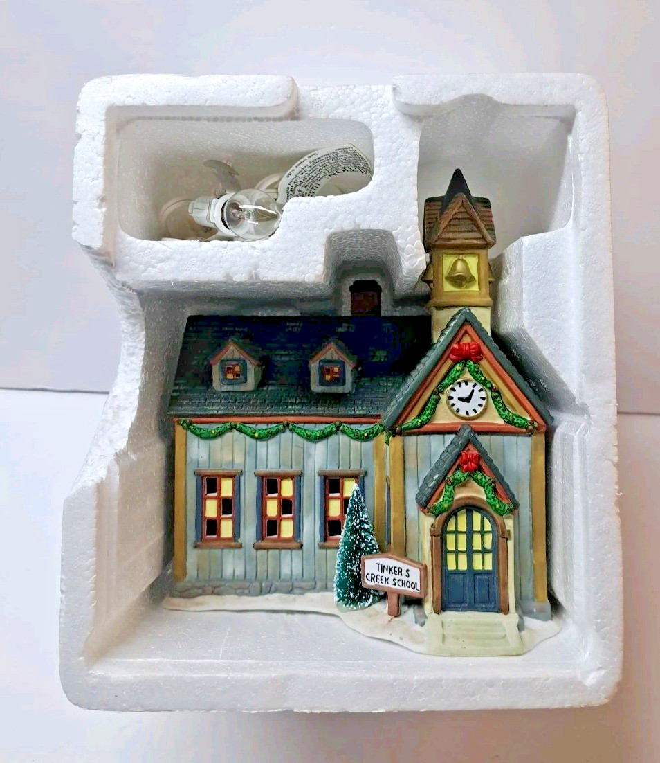 Santa’s Workbench Collection Victorian Series Tinkers Creek School Original Box
