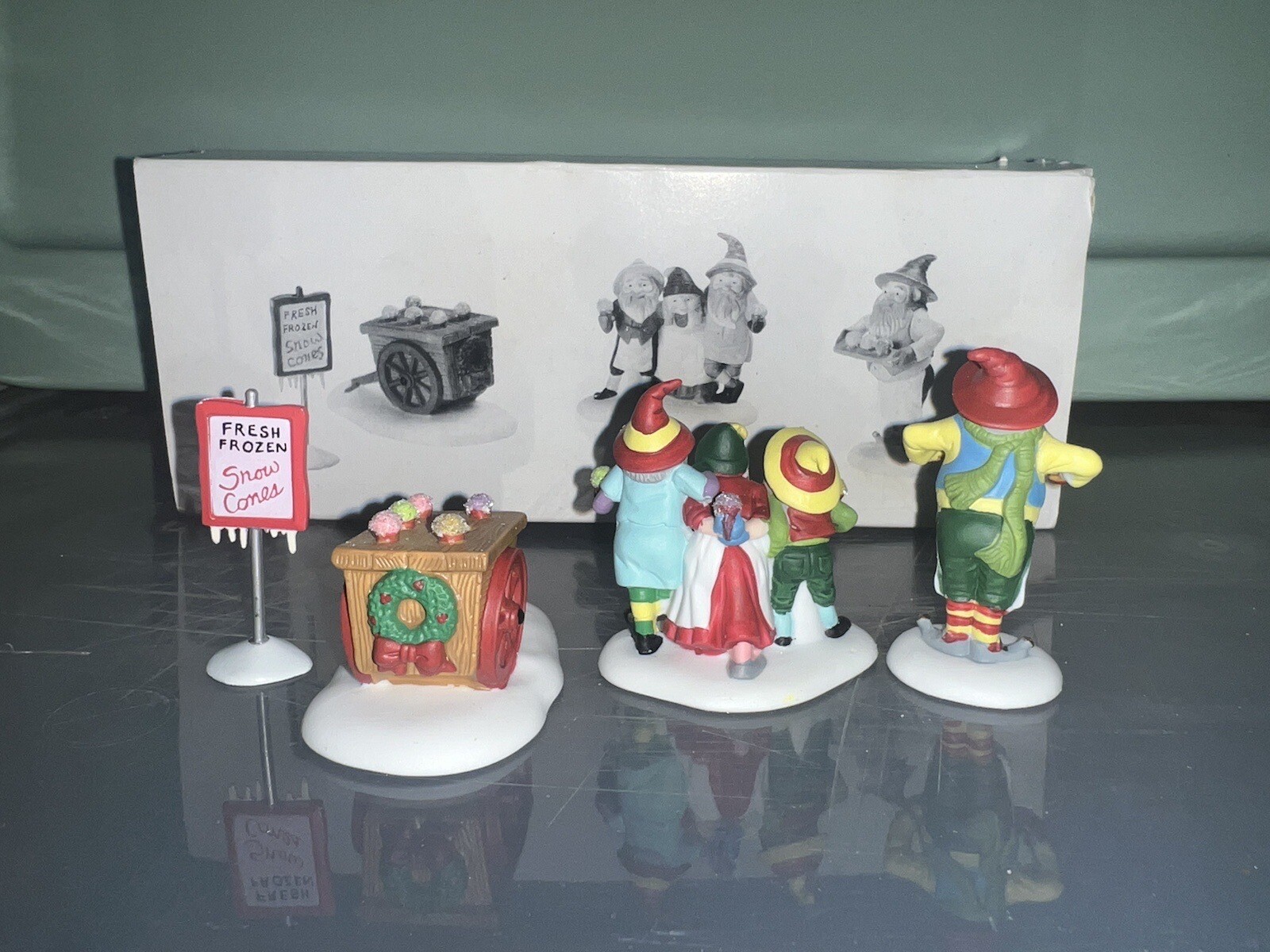 Dept 56 North Pole Village Accessory – Snow Cone Elves #56375 – NEW