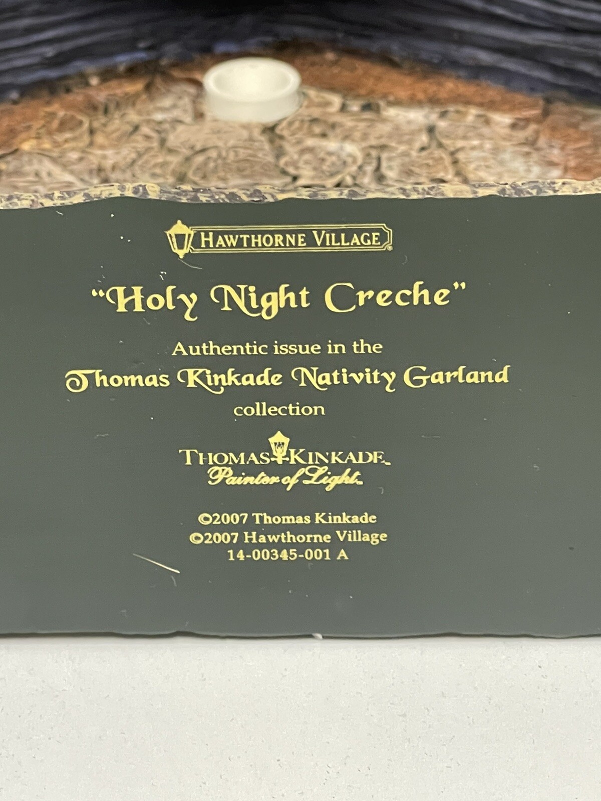 Hawthorne Village Thomas Kinkade Holy Family Mary Joseph Baby Jesus Creche 2007