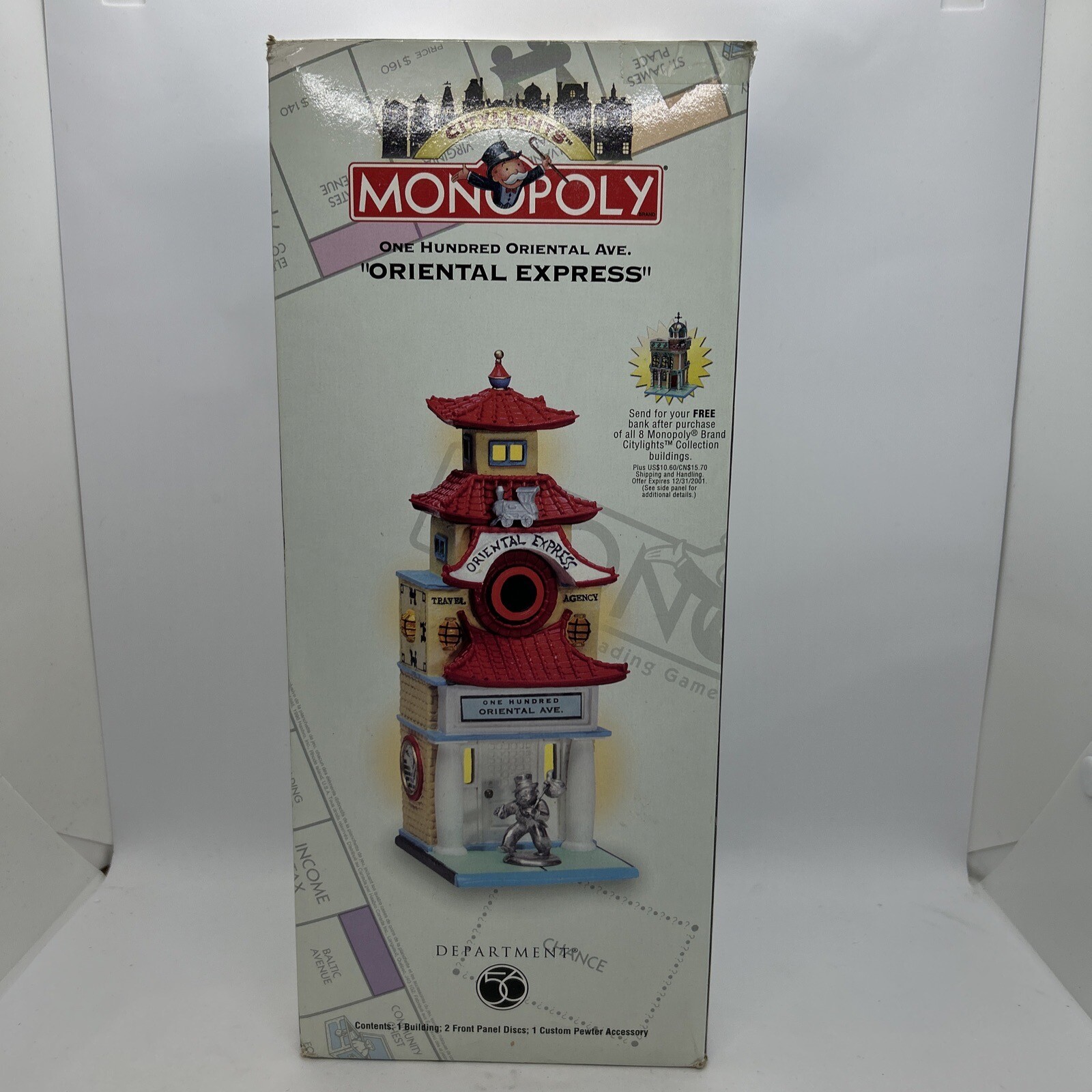 VTG Department Dept. 56 Monopoly City 100 Oriental Express Ave. Travel Agency
