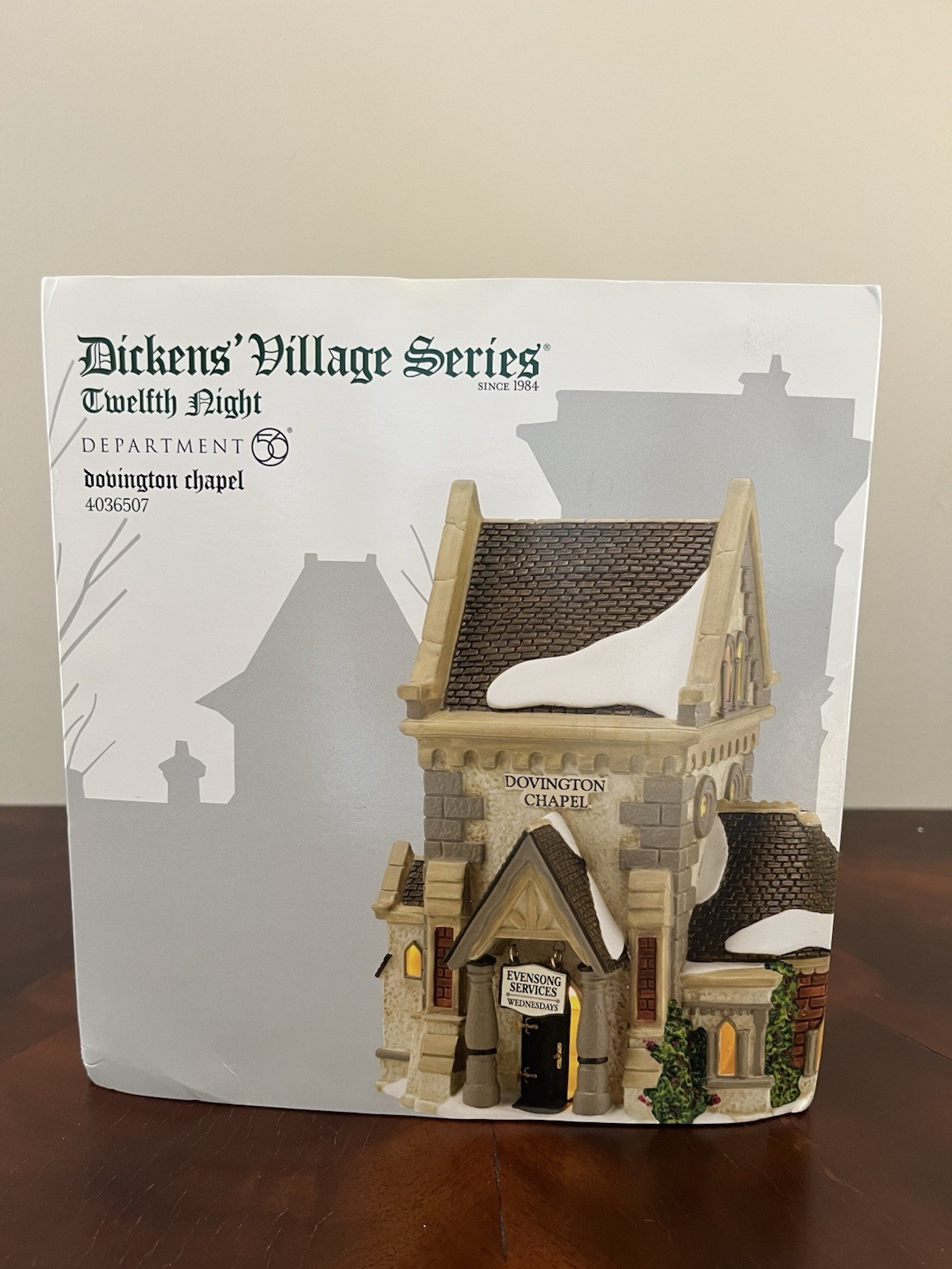 2014 Dept 56 Dickens’ TWELFTH NIGHT DOVINGTON CHAPEL #4036507 w/Box & Cord