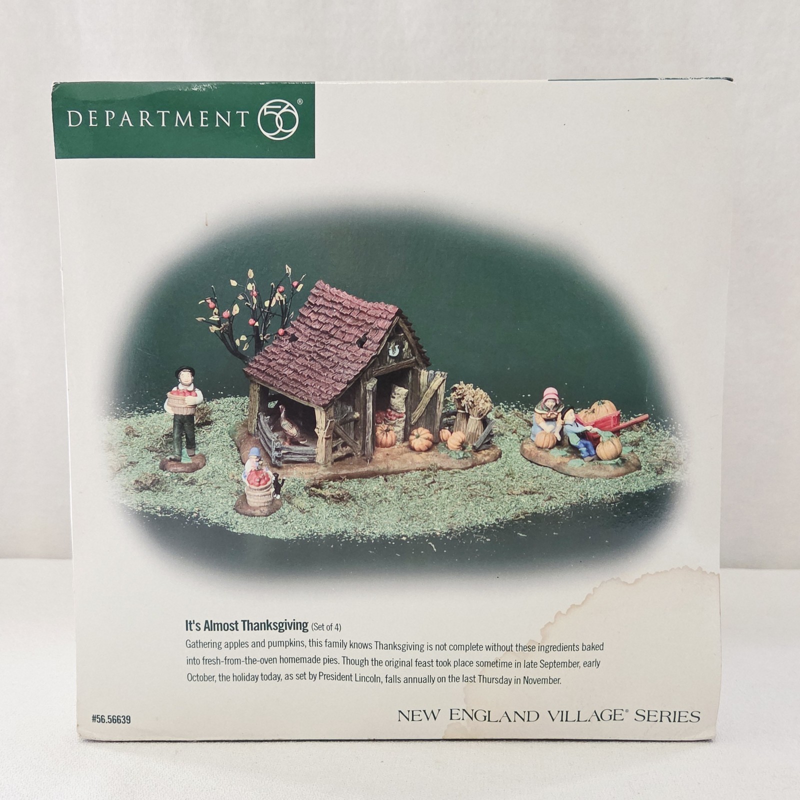 Department 56 New England Village Series #56639 “It’s Almost Thanksgiving”
