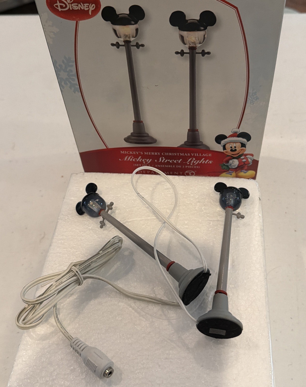 Department 56 Mickey Street Lights 4028302 Dept Disney Village no Power Supply