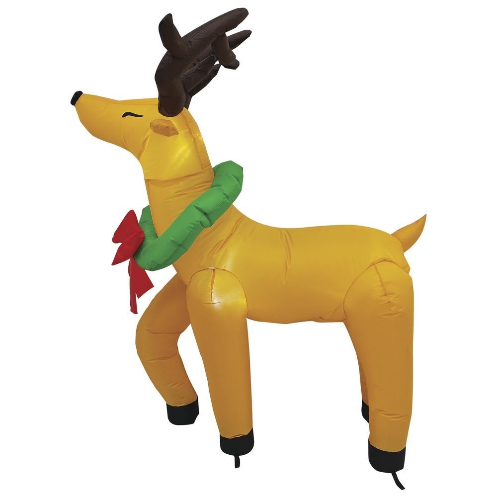 4′ Lighted LED Fun Golden Deer Christmas Inflatable Indoor Outdoor Holiday Decor