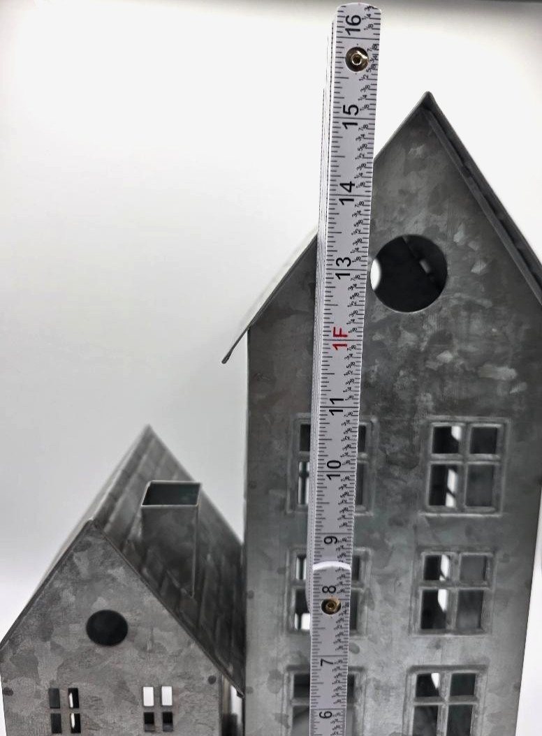 Pottery Barn Galvanized Village Houses SET of 2