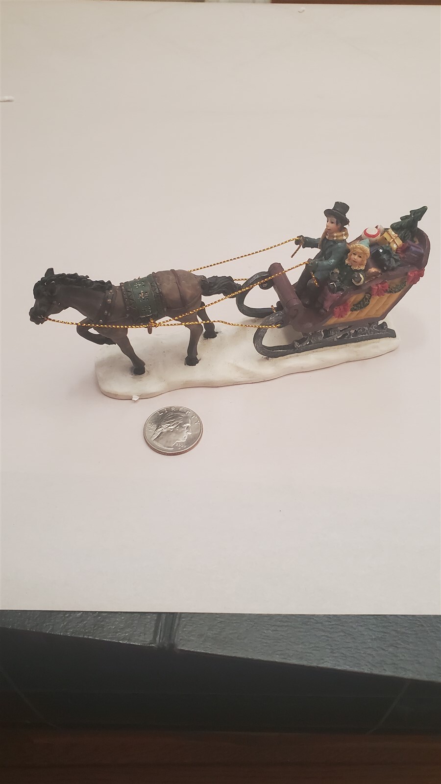 VINTAGE 2003 Grandeur Noel Victorian Village REPLACEMENT Piece SLEIGH HORSE