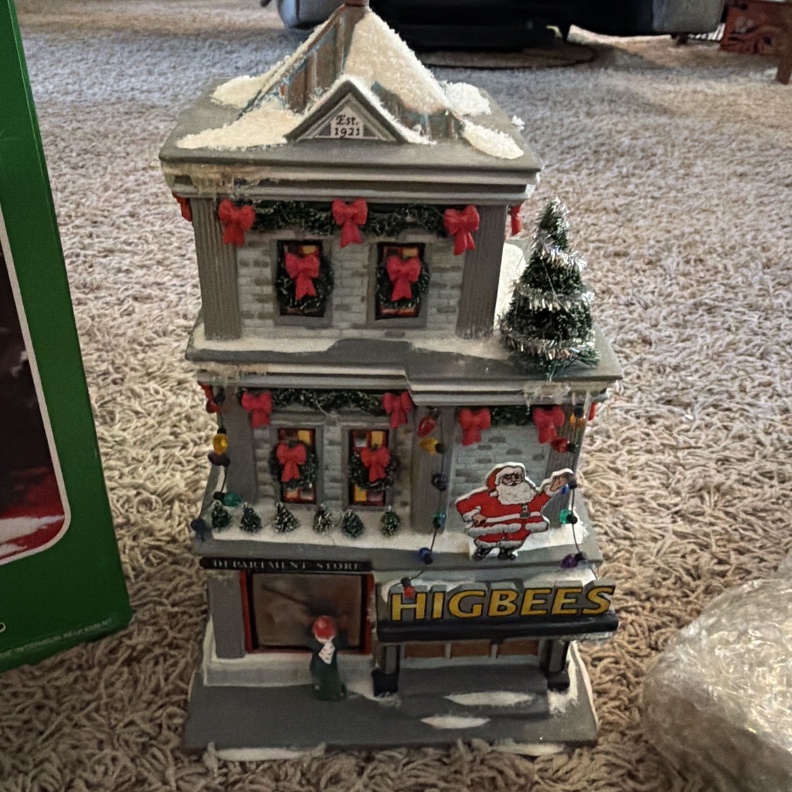 Dept 56 A Christmas Story ‘Higbees Department Store’ W/Box And Flag Unused.