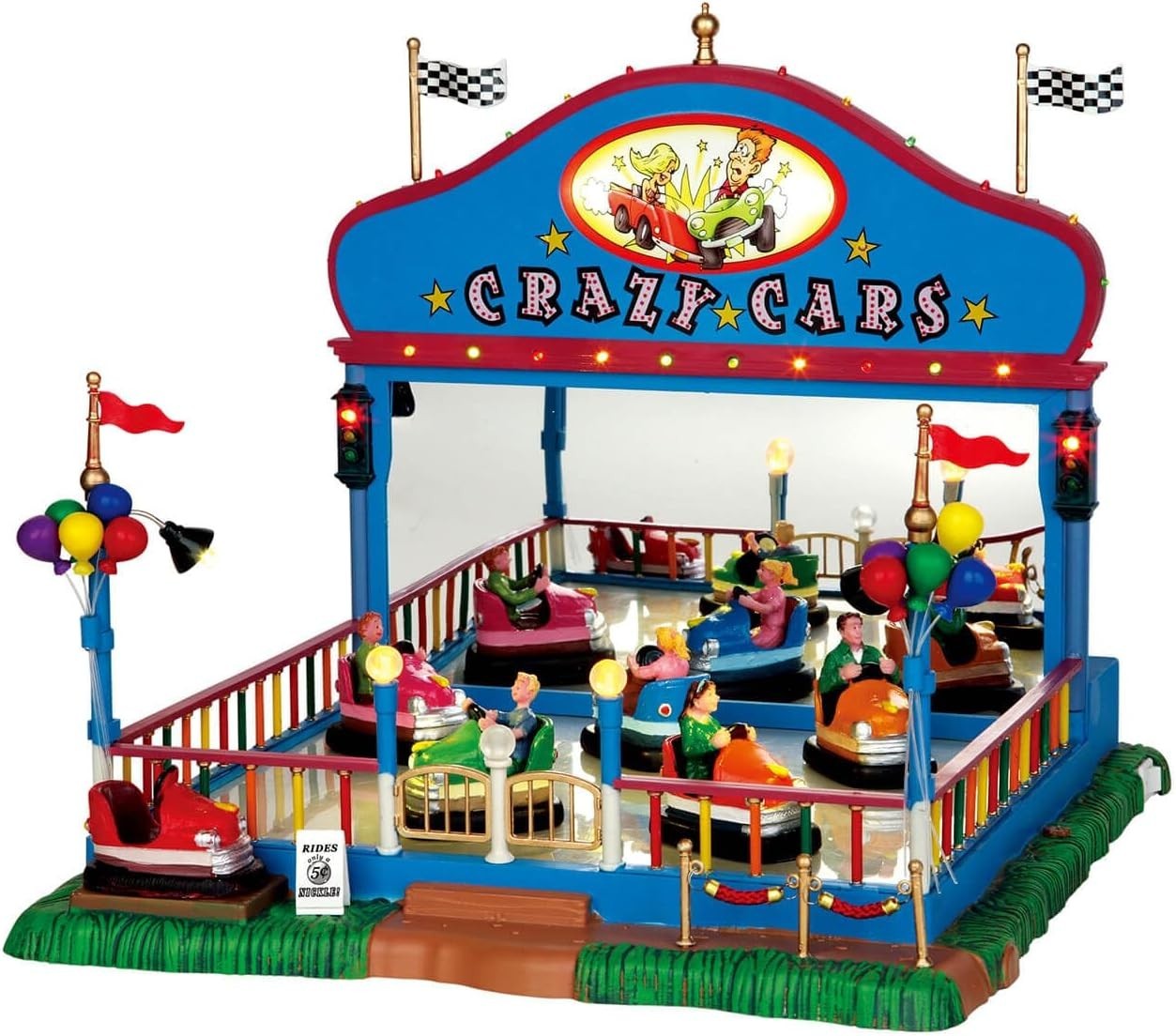 Lemax 64488 Village Collection Crazy Cars with Adapter/Box