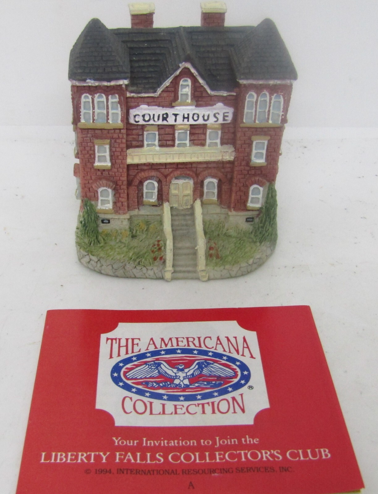 The Americana Collection 1993 Liberty Falls Courthouse AH39 Porcelain House 3″