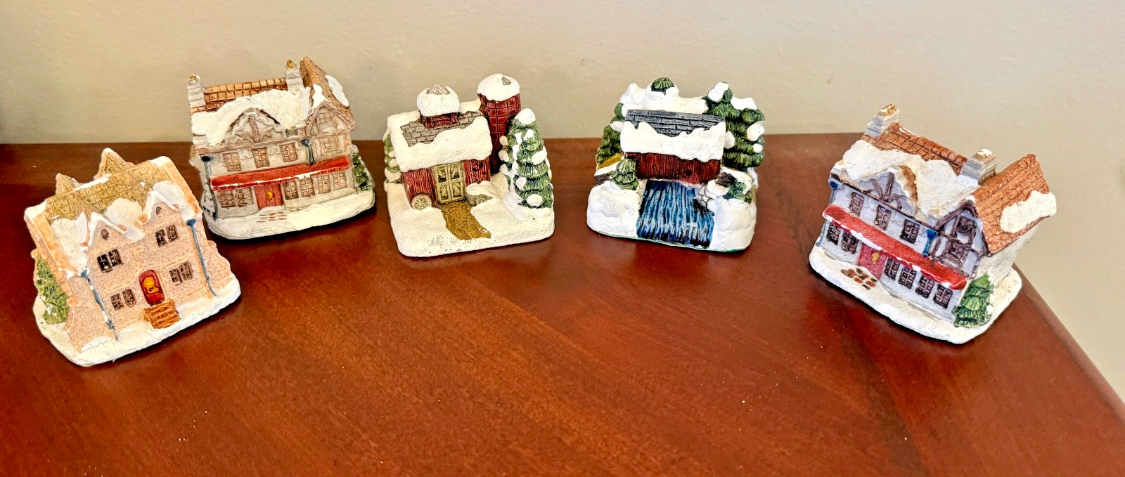 Dickens Christmas Collection RSVP 1988 5 Pc Set Scrooge Toy Barn Bridge