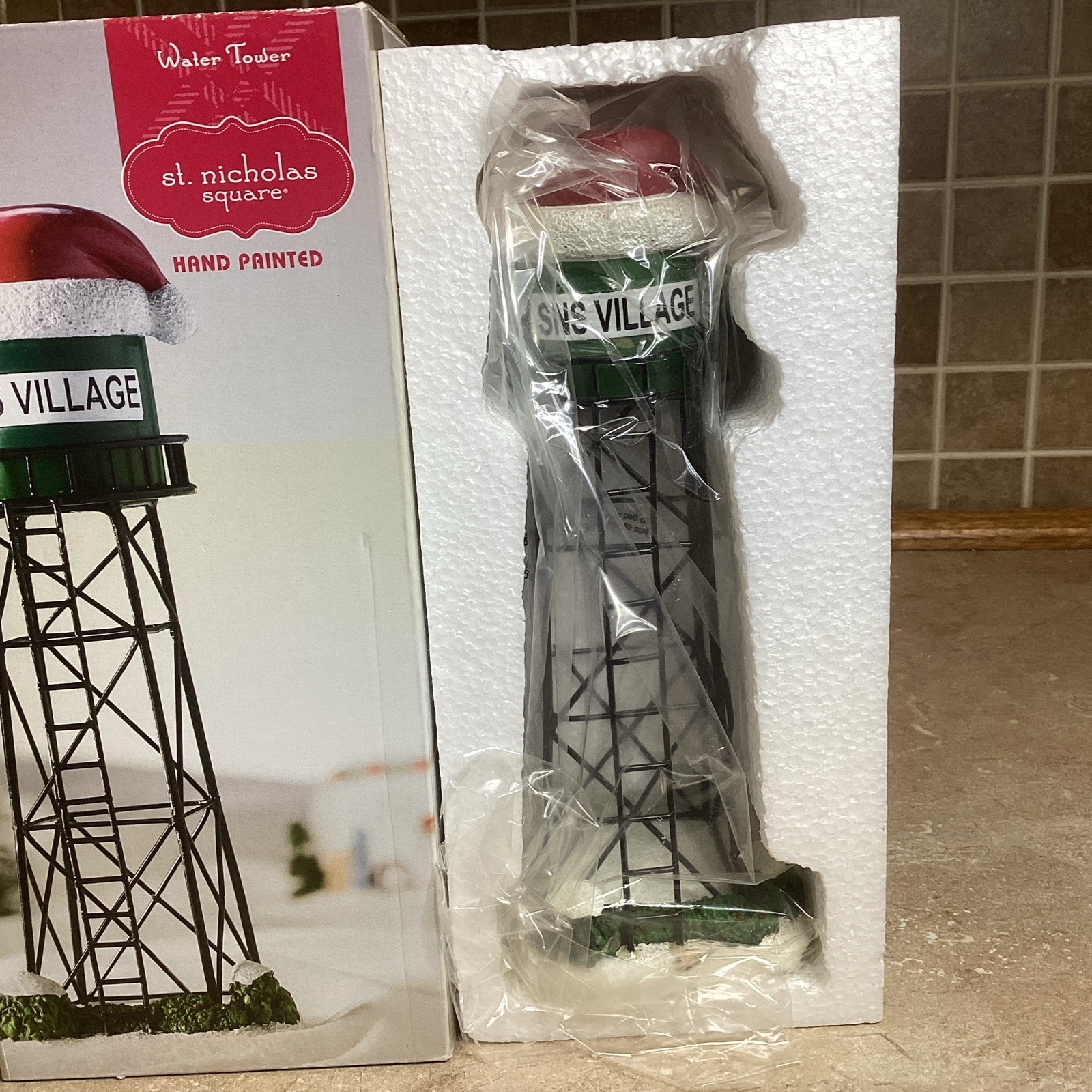 Water Tower St Nichols Square Village SNS Christmas Village Collection- NEW