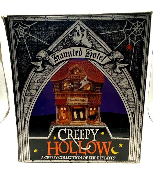 Creepy Hollow Haunted Hotel Lighted Haunted House with Cord Boxed