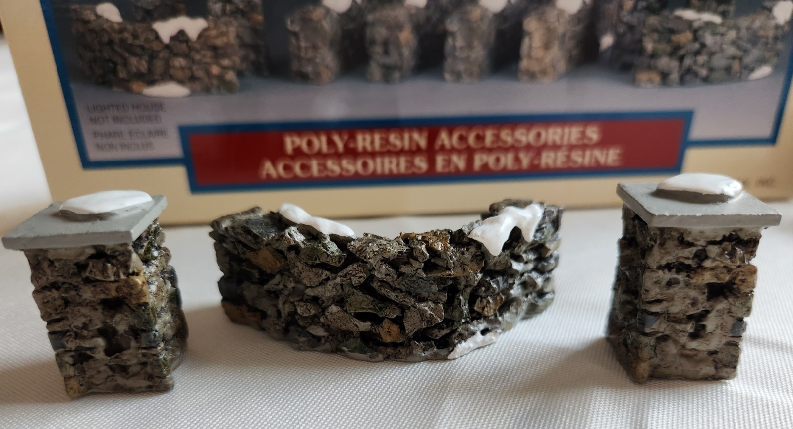 Vintage Lemax #93304A Poly-Resin Stone Wall 1999 ~ Free Shipping