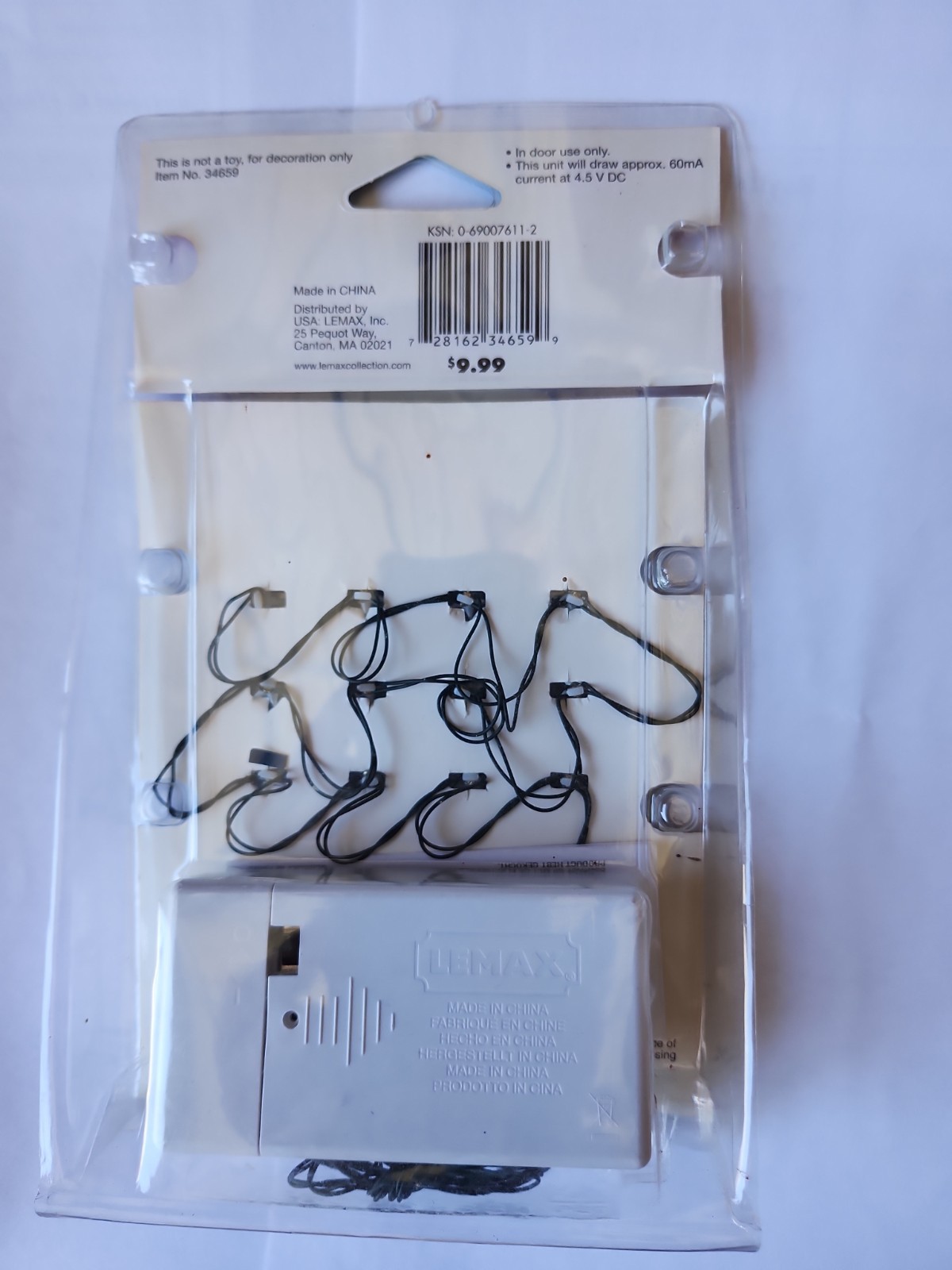 NOS Coventry Cove Lemax Christmas Village Lighted Mini Star String Blue #34659