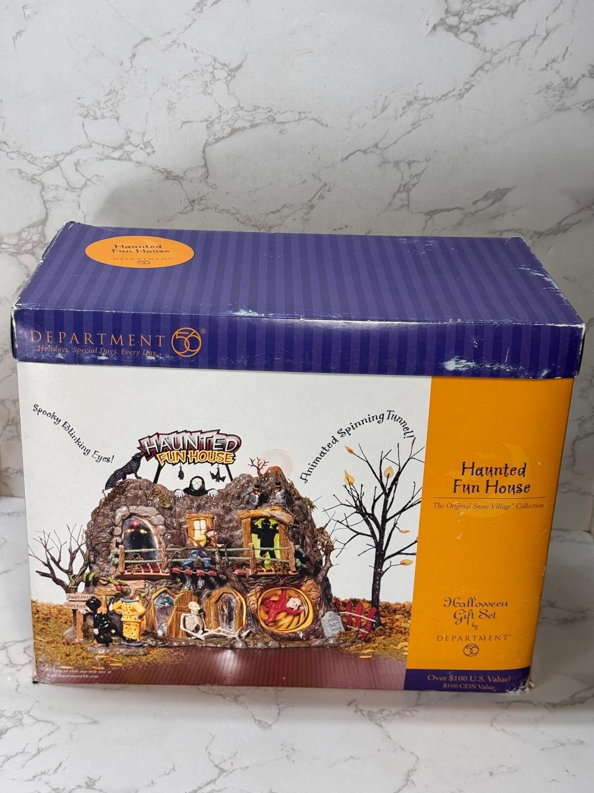 Department 56 Snow Village Halloween Haunted Fun House #56.55094 Retired 2001