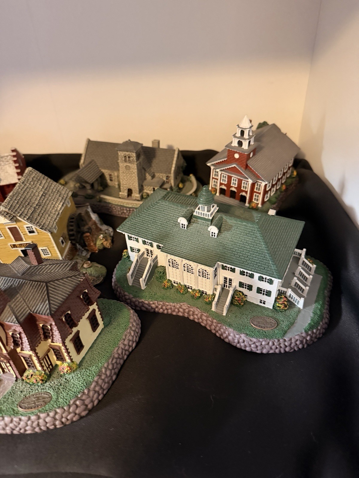 Rhodes Studios Rockwell’s Hometown Miniature Village Buildings Lot Hand Painted