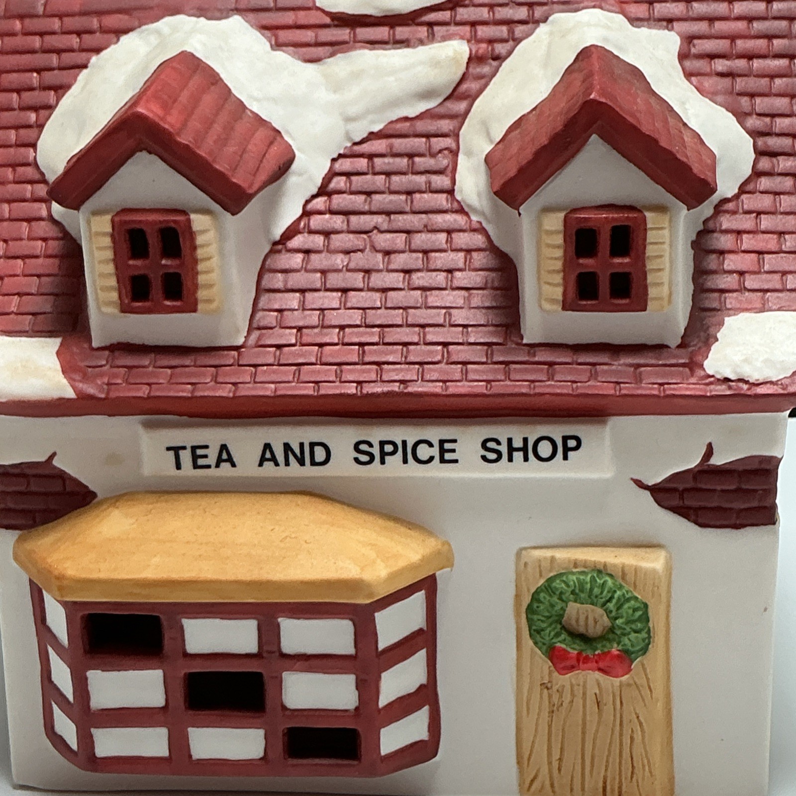 Vtg Seymour Mann Christmas Village Tea and Spice Shop Light Up House No Cord