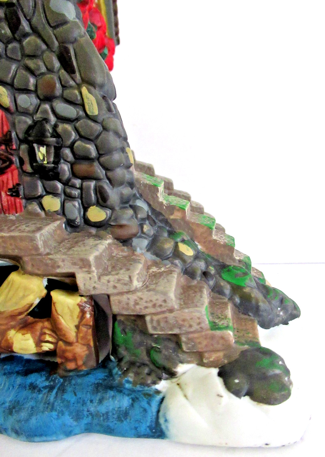 SANTA’S WORKBENCH “STONE BRIDGE WITH HOUSE” ~ (2001) ~ ** VILLAGE ACCESSORY **