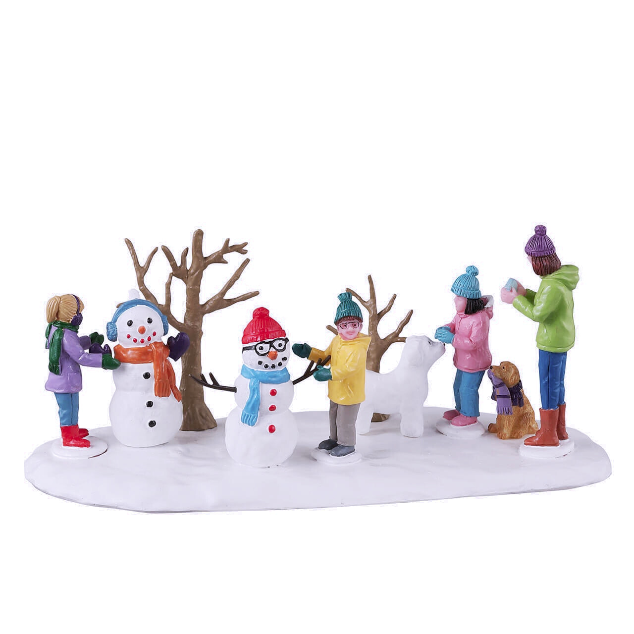 Lemax 2023 Snowmen Friends Vail Village #33622 Outfitted Winter Attire Royal Dog