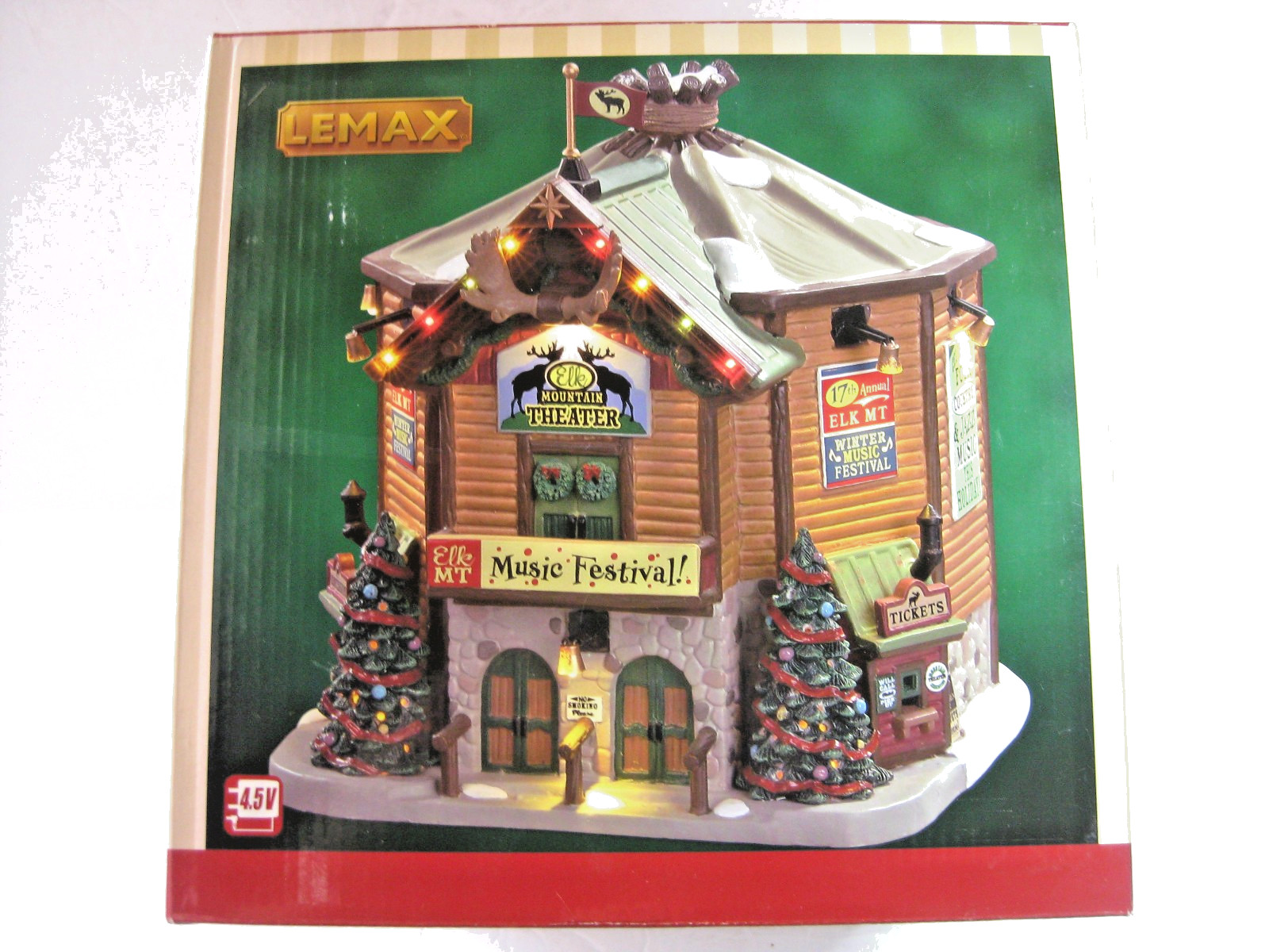 LEMAX # 85319 ELK MOUNTAIN MUSIC FESTIVAL LIGHTED BUILDING NEW IN BOX