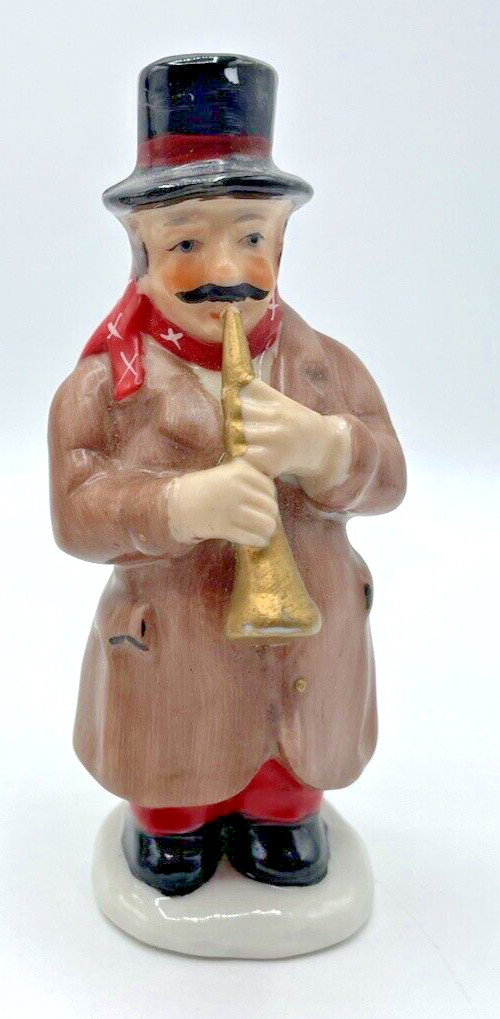 Vintage CERAMIC Musicians Scene Lamp Violinist Singer Christmas Village 3.5-6″