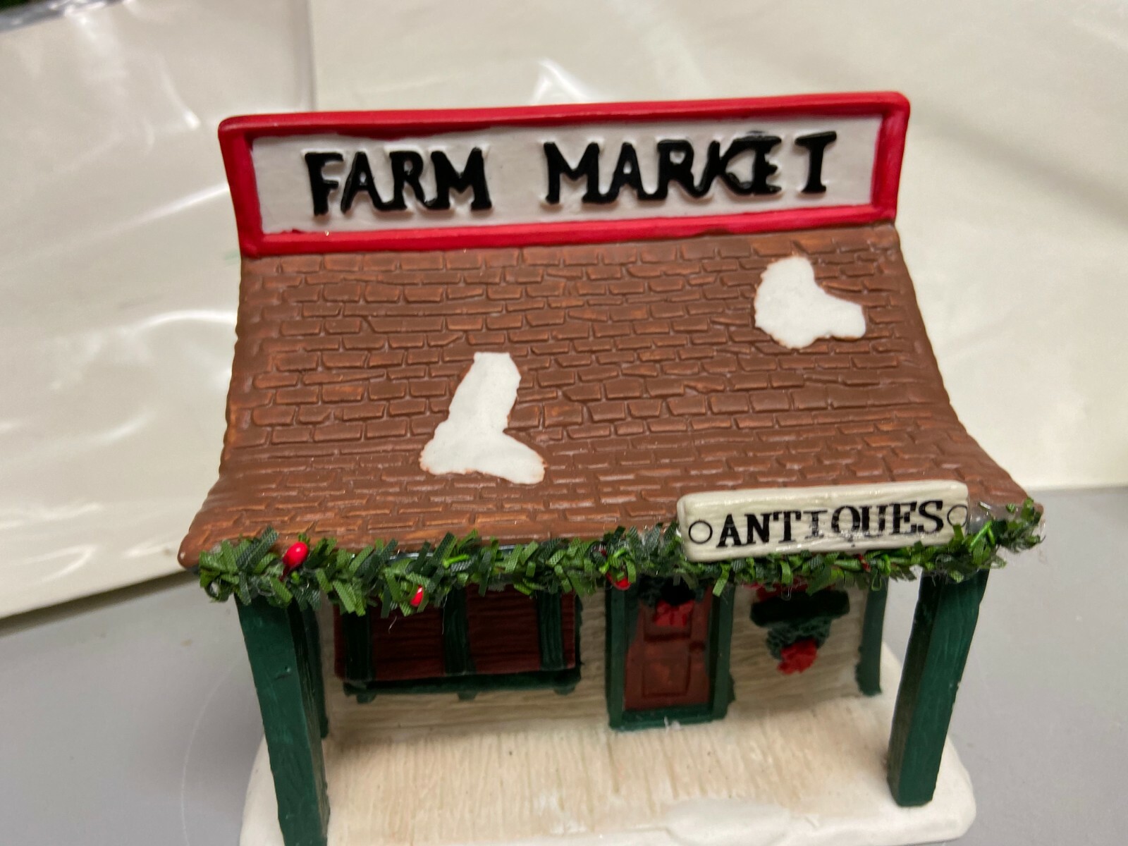Vintage 1993 Seasonal Specialties Lighted Farm Market House Christmas 5×5″