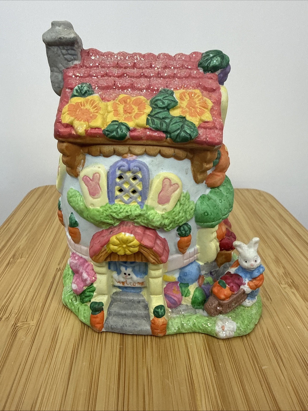 2002 Hoppy Hollow Easter Village House Green Grocer’s Jellybean Shoppe 5”