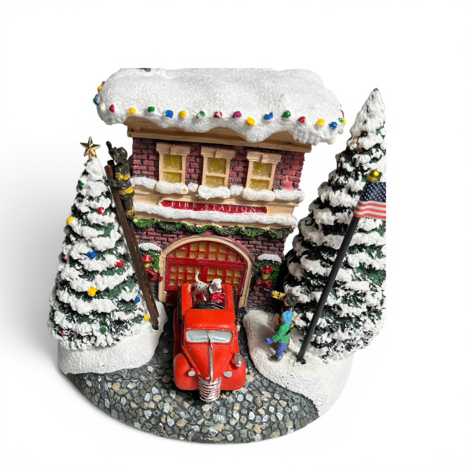 Thomas Kincade Light-up Fire Station A First Responders Christmas 2019