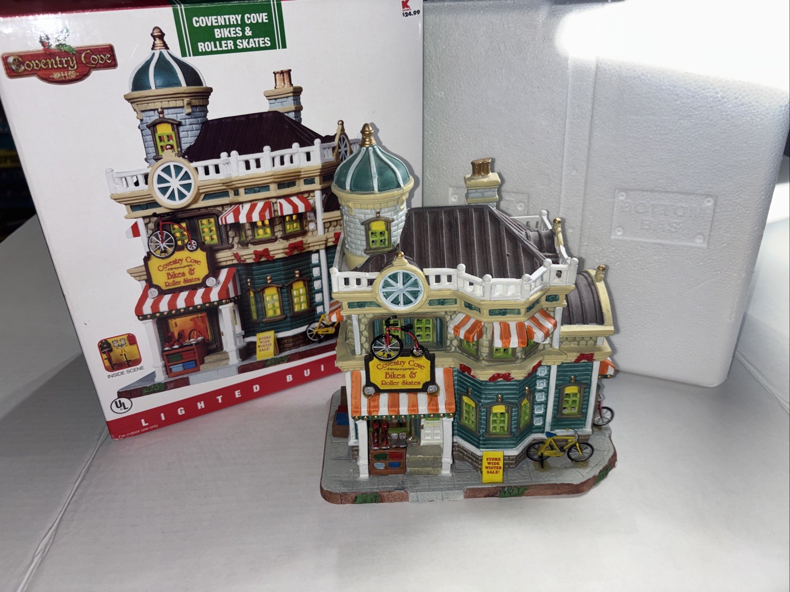 Lemax Coventry Cove Village Bikes and Roller Skates Shop Lighted #85747KM, 2008