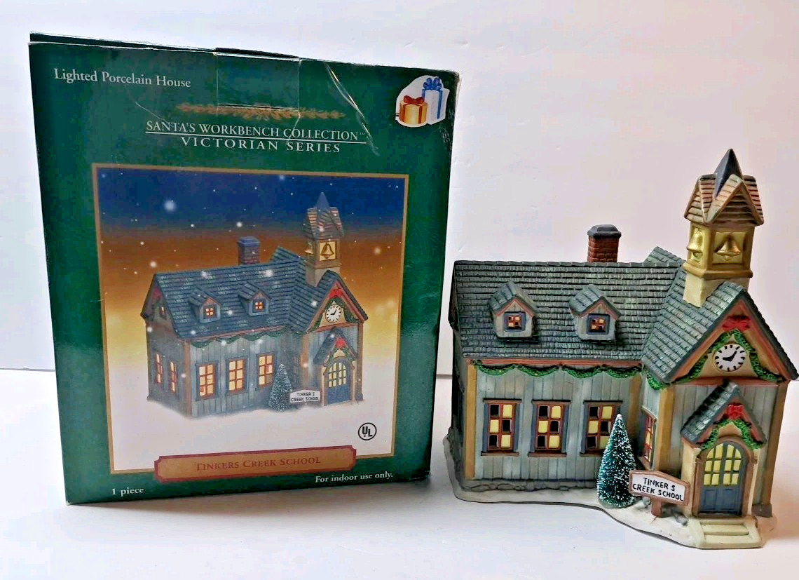 Santa’s Workbench Collection Victorian Series Tinkers Creek School Original Box