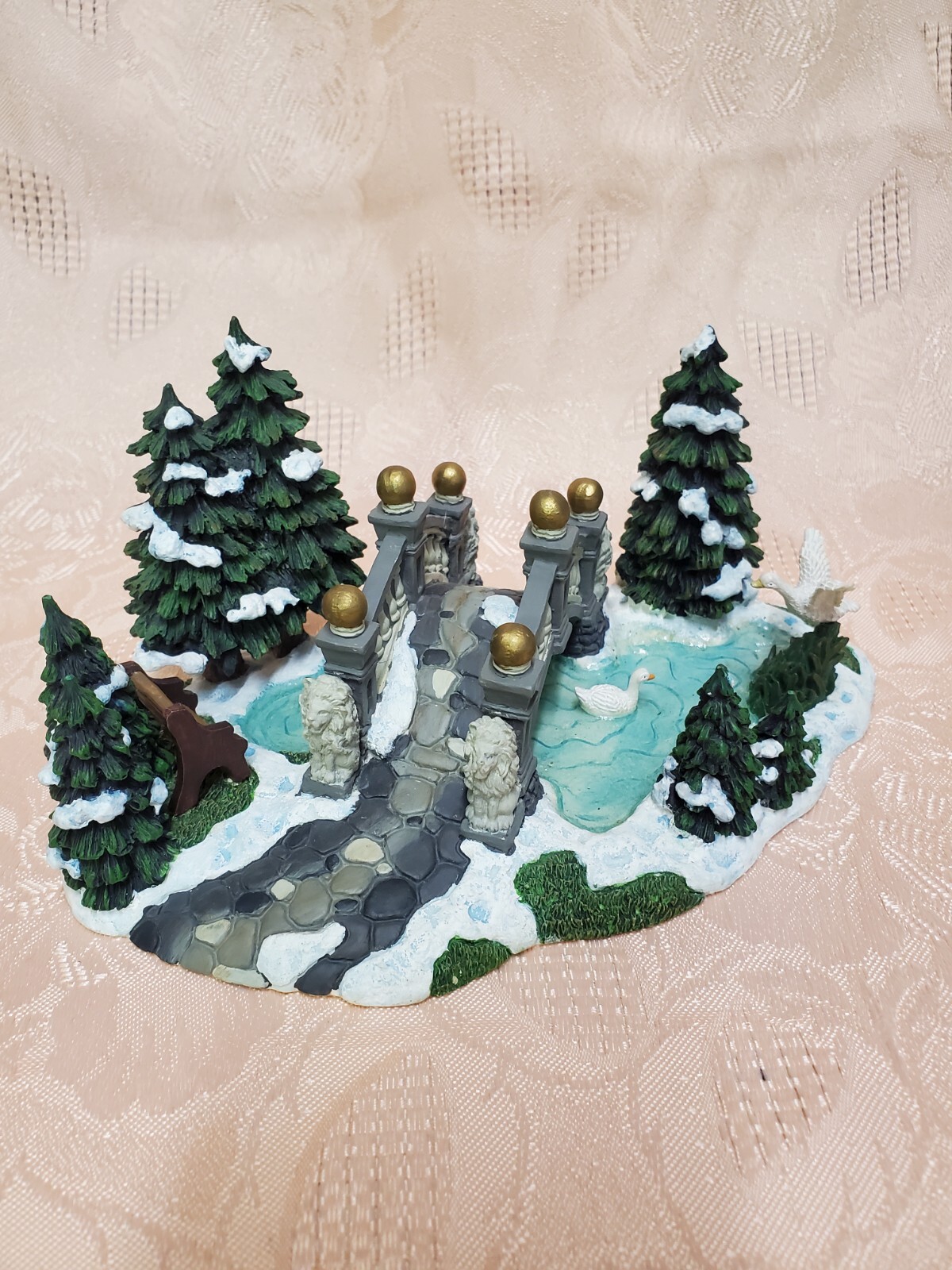 Stone Bridge Lake Park Landscape Traditions Lighted Village 59979 Replacement