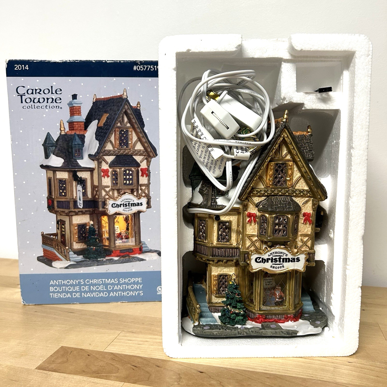 Lemax Anthony’s Christmas Shoppe Carole Towne Lighted Victorian Village 2014
