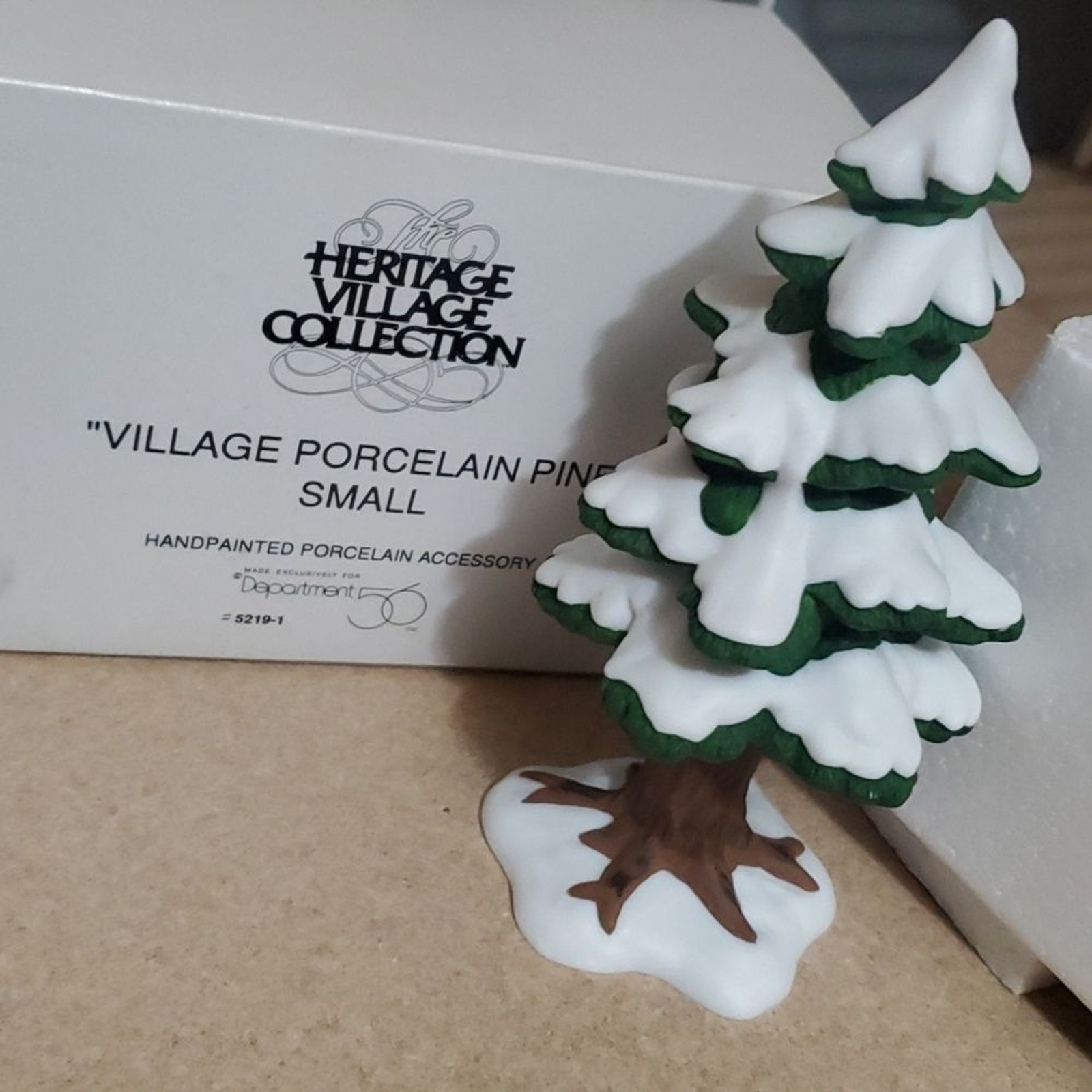 Heritage Village Collection Dept. 56 Village Porcelin Pine Small Tree Snow Cover