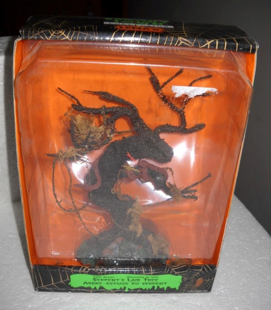 LEMAX Spooky Town Halloween Table Accent SERPENT’S LAIR TREE #93737 2009