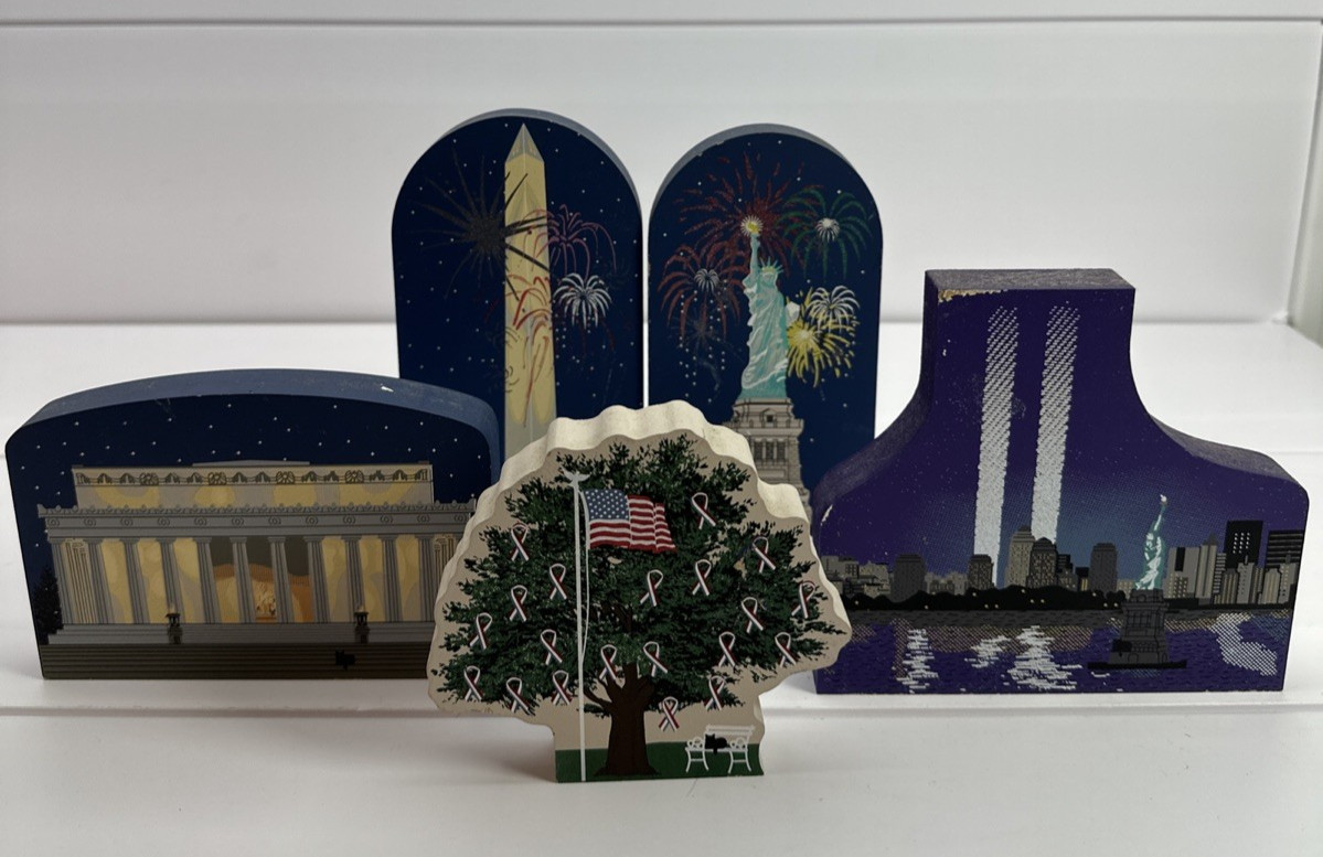 Lot of 5 The Cat’s Meow Specialty Pieces National Treasures and 911 Tributes