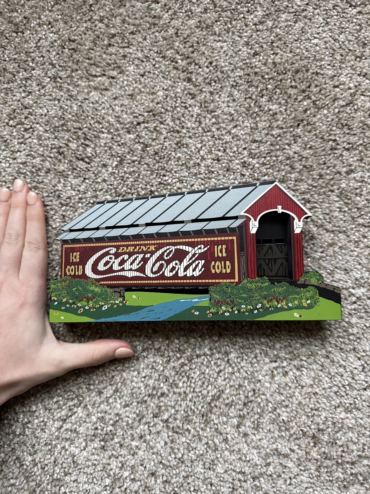 Shelia’s Houses Collectible “Cover Your Thirst” Coca-Cola Covered Bridge ￼