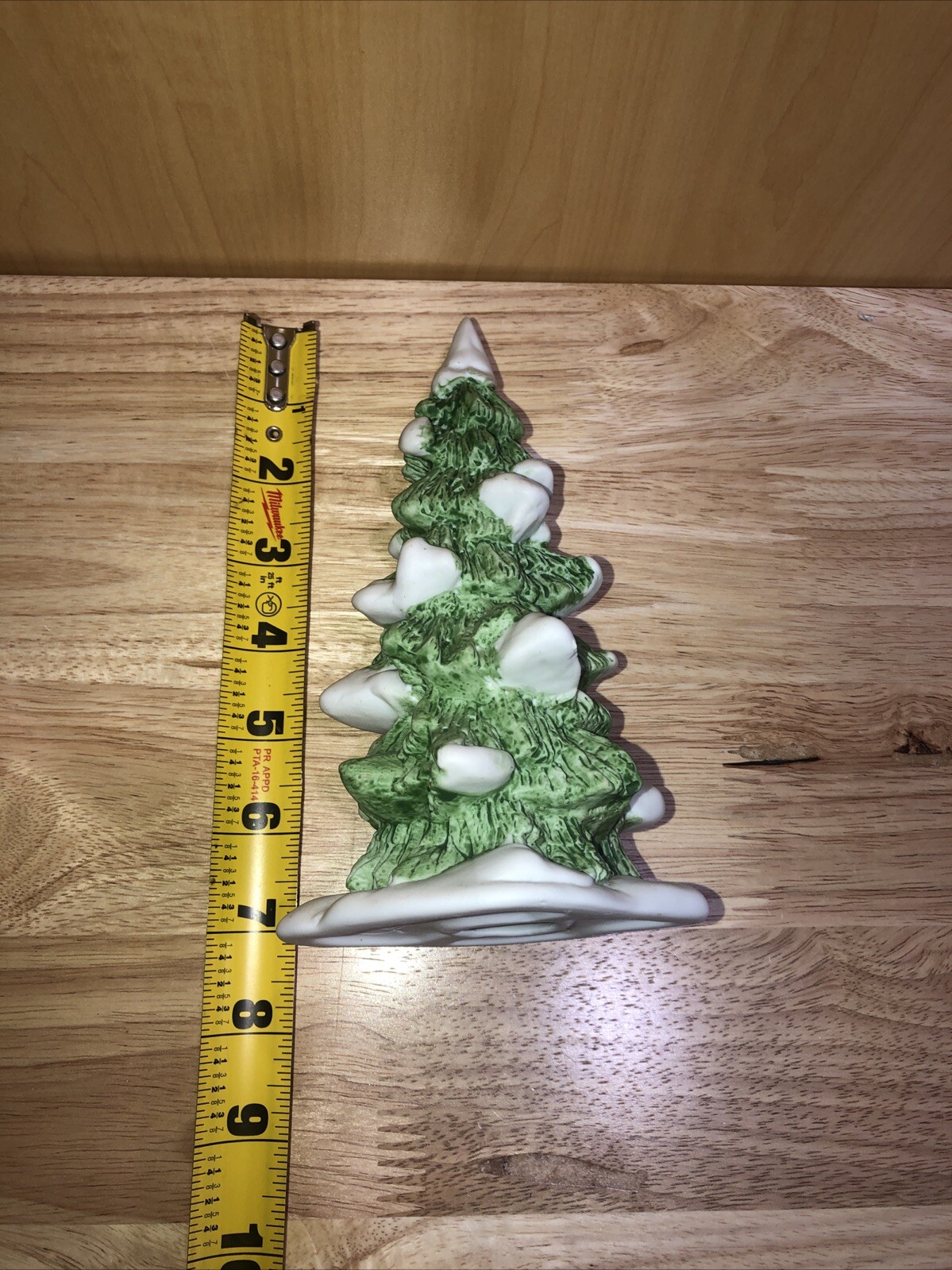 Dept 56 Village Porcelain Evergreen Tree With Snow 7 Inch Christmas Decoration